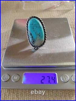 Sterling Silver Turquoise Ring Size 6 /27.4 Grams. Signed Chimney Butte Sterling Silver Turquoise Ring Size 6 /27.4 Grams. Signed Chimney Butte