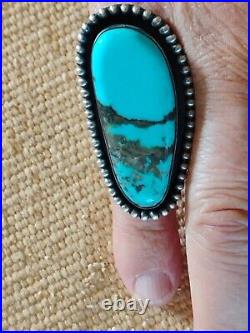 Sterling Silver Turquoise Ring Size 8.5 /28.2 Grams. Signed Chimney Butte Sterling Silver Turquoise Ring Size 8.5 /28.2 Grams. Signed Chimney Butte