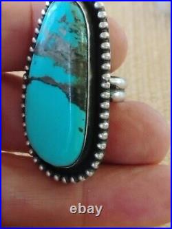 Sterling Silver Turquoise Ring Size 8.5 /28.2 Grams. Signed Chimney Butte Sterling Silver Turquoise Ring Size 8.5 /28.2 Grams. Signed Chimney Butte