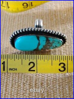 Sterling Silver Turquoise Ring Size 8.5 /28.2 Grams. Signed Chimney Butte Sterling Silver Turquoise Ring Size 8.5 /28.2 Grams. Signed Chimney Butte