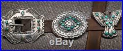 Sterling Silver Turquoise Thunderbird Concho Belt Adrienne Teeguarden Taos