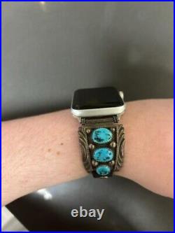 Sterling Silver Turquoise Watchband Adjustable