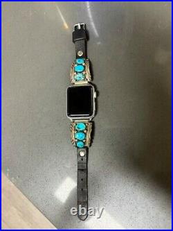 Sterling Silver Turquoise Watchband Adjustable