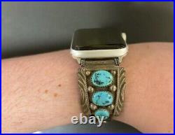 Sterling Silver Turquoise Watchband Adjustable