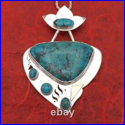 Sterling Silver Turquoise neckpiece / Handcrafted by Sassi LaMuth Jewelry