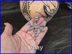 Sterling Silver and TURQUOISE Alex Sanchez Dragonfly Pendant 925