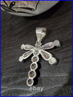 Sterling Silver and TURQUOISE Alex Sanchez Dragonfly Pendant 925