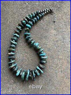 Sterling silver turquoise graduated necklace 18 inch