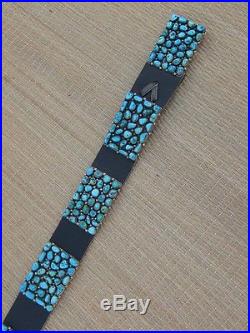 Stunning American Turquoise and Sterling Silver Concho Belt