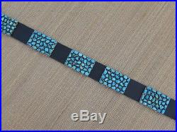 Stunning American Turquoise and Sterling Silver Concho Belt