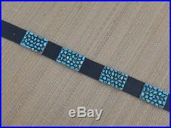 Stunning American Turquoise and Sterling Silver Concho Belt
