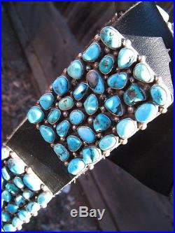 Stunning American Turquoise and Sterling Silver Concho Belt