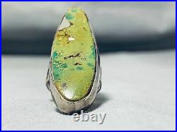 Stunning Vintage Navajo Royston Turquoise Sterling Silver Colossal Ring