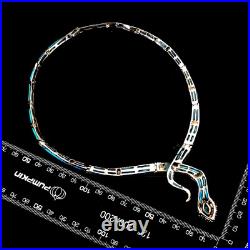 Summer 925 Silver Necklace Turquoise Stabilized Ruby Cobra Gemstone Jewelry 17