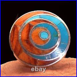 Sun & Moon Sterling Silver Peruvian Ring Jewelry Incan Stone Shell Turquoise