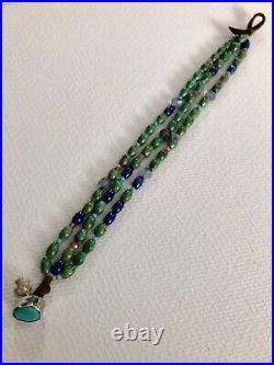 Sundance Peyote Bird Turquoise Lapis Sapphire Sterling 925 Revelations Bracelet