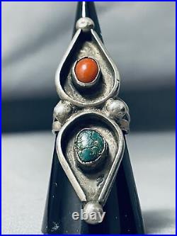 Superior Vintage Navajo Cerrillos Turquoise Sterling Silver Ring