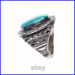 Sz10.2 Lloyd Oliver Navajo code talker high grade turquoise sterling silver ring