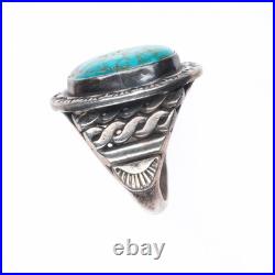 Sz10.2 Lloyd Oliver Navajo code talker high grade turquoise sterling silver ring