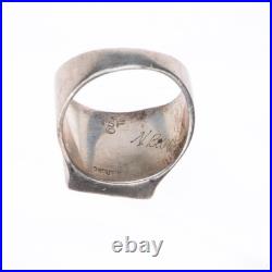 Sz12 Vintage Navajo sugilite, turquoise, lapis sterling silver men's inlay ring
