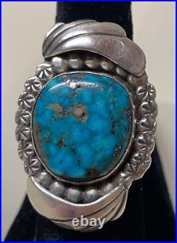 T. Begay, Ring, Turquoise, Sterling Silver, Navajo, 7 1/2