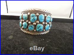 Tommy Moore Navajo Sterling Silver & Turquoise Cuff Bracelet