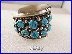 Tommy Moore Navajo Sterling Silver & Turquoise Cuff Bracelet