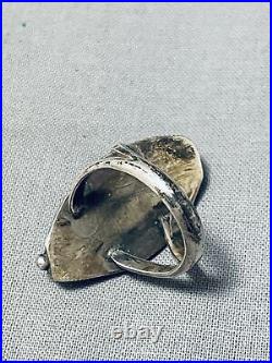 Tremendous Vintage Navajo Kingman Turquoise Sterling Silver Ring