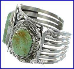 Turquoise Genuine Sterling Silver Navajo Cuff Bracelet AX99186