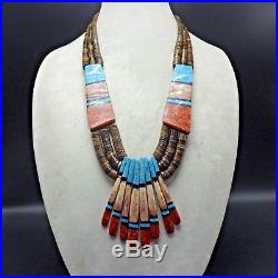 Turquoise Heishi Shell NECKLACE by KEWA Santo Domingo Artist TOREVIA CRESPIN