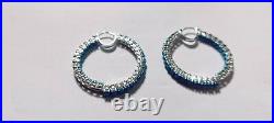 Turquoise Hoop Earring Sterling Silver turquoise Jewelry Birthstone Earrings