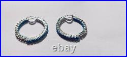 Turquoise Hoop Earring Sterling Silver turquoise Jewelry Birthstone Earrings