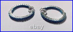 Turquoise Hoop Earring Sterling Silver turquoise Jewelry Birthstone Earrings p65