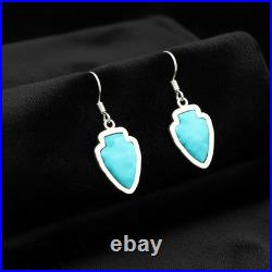 Turquoise Jewelry Arrowhead Dangle Earrings and Necklace Sterling Silver