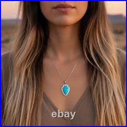 Turquoise Jewelry Arrowhead Dangle Earrings and Necklace Sterling Silver