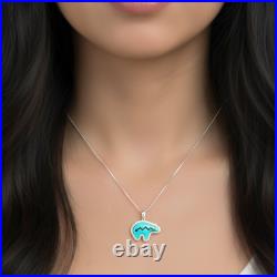 Turquoise Jewelry Bear Necklace Sterling Silver Jewelry Native American