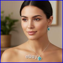 Turquoise Jewelry Eagle Dangle Earrings and Necklace Sterling Silver Jewelry