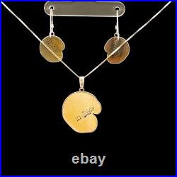 Turquoise Jewelry Eagle Dangle Earrings and Necklace Sterling Silver Jewelry