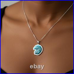 Turquoise Jewelry Eagle Necklace Sterling Silver Jewelry Native American