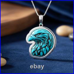 Turquoise Jewelry Eagle Necklace Sterling Silver Jewelry Native American