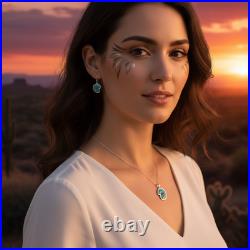 Turquoise Jewelry Eagle Necklace Sterling Silver Jewelry Native American