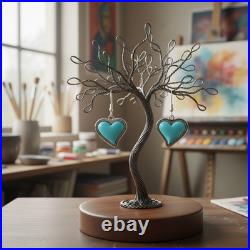 Turquoise Jewelry Heart Dangle Earrings and Necklace Sterling Silver Jewelry