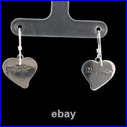 Turquoise Jewelry Heart Dangle Earrings and Necklace Sterling Silver Jewelry