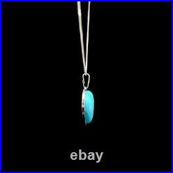 Turquoise Jewelry Heart Dangle Earrings and Necklace Sterling Silver Jewelry