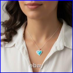 Turquoise Jewelry Heart Necklace Sterling Silver Jewelry Native American