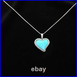 Turquoise Jewelry Heart Necklace Sterling Silver Jewelry Native American