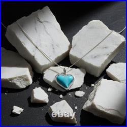 Turquoise Jewelry Heart Necklace Sterling Silver Jewelry Native American
