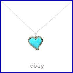 Turquoise Jewelry Heart Necklace Sterling Silver Jewelry Native American