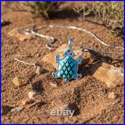 Turquoise Jewelry Horny Toad Necklace Sterling Silver Jewelry Native American