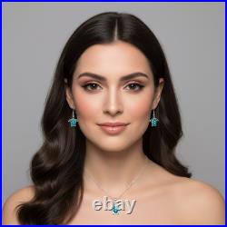 Turquoise Jewelry Sea Turtle Dangle Earrings and Necklace Sterling Silver